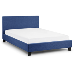 Julian Bowen Rialto Double Dark Blue Linen Bed - Wilko - thumbnail 4