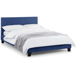 Julian Bowen Rialto Double Dark Blue Linen Bed - Wilko - thumbnail 3