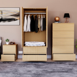 VIDA DESIGNS Denver Pine 3 Piece Bedroom Furniture Set - Brown - Wilko - thumbnail 3