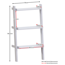 Vida Designs York 3 Shelf White Ladder Bookcase - Wilko - thumbnail 6