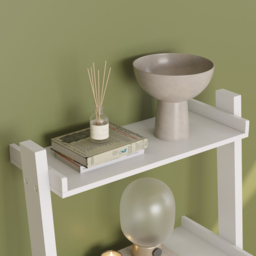 Vida Designs York 3 Shelf White Ladder Bookcase - Wilko - thumbnail 4