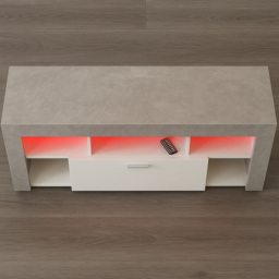 Portland Single Drawer Stone Grey TV Unit - Size: 35 x 120 x 45cm - Wilko - thumbnail 6