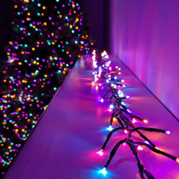 Premier ClusterBrights 480 Rainbow LED Multi-Function Green Cable Cluster Light 6.2m - Size: 5 x 620 x 5cm - Multi Coloured - Wilko - thumbnail 4
