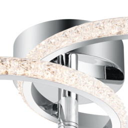 Cosylyte Cowen 3 Ring Chrome Beaded LED Ceiling Light - Size: 22.5 x 34 x 28cm - Silver - Wilko - thumbnail 6