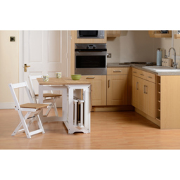 Seconique Santos 4 Seater Butterfly Dining Set White Distressed Waxed Pine - Wilko - thumbnail 7