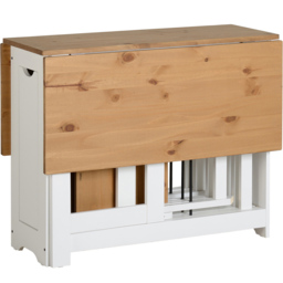 Seconique Santos 4 Seater Butterfly Dining Set White Distressed Waxed Pine - Wilko - thumbnail 5