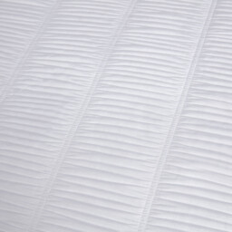 Cassie Crinkle Stripe Textured Duvet Set  - White/Superking - Size: Super King - Wilko - thumbnail 5