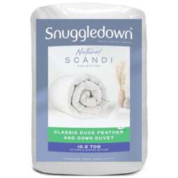 Snuggledown Single White Scandinavian Duck Feather And Down Duvet 10.5 Tog - Wilko