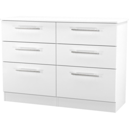 Crowndale Sherwood 6 Drawer Porcelain Matt Chest of Drawers - White - Wilko - thumbnail 5