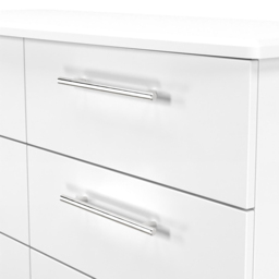 Crowndale Sherwood 6 Drawer Porcelain Matt Chest of Drawers - White - Wilko - thumbnail 6