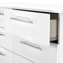 Crowndale Sherwood 6 Drawer Porcelain Matt Chest of Drawers - White - Wilko - thumbnail 7