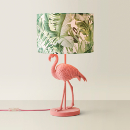 ValueLights Flo Jungle Shade Pink Velvet Flamingo LED Table Lamp - Size: 53 x 30 x 30cm - Wilko - thumbnail 4