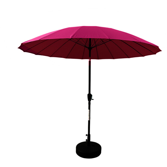 Shanghai 2.7m Crank and Tilt Parasol Rose Red - Wilko - image 1