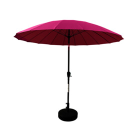 Shanghai 2.7m Crank and Tilt Parasol Rose Red - Wilko