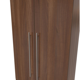 Crowndale Sherwood 2 Door 2 Drawer Noche Walnut Wardrobe - Size: 2 Door, 2 Drawer - Brown - Wilko - thumbnail 7
