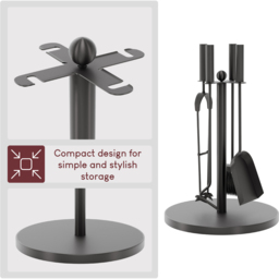 Fire Vida 5 Piece Warwick Companion Set - Size: H 48 x W 16 x D 20 cm - Wilko - thumbnail 7