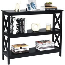 Costway 2 Shelf Black Industrial Console Table - Size: 110 x 40 x 14cm - Wilko - thumbnail 6