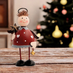 St Helens Red Coat Metal and Wood Angel - Size: 145 x 95 x 95cm - Wilko - thumbnail 3