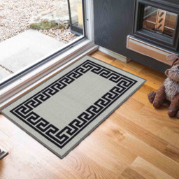 Desire Rugs Havana Grey Greek Key Anti Slip Door Mat 120 x 67cm - Size: 67 x 120cm - Wilko - thumbnail 5