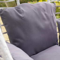 Artemis Home Wilton Single Dark Grey Hanging Egg Pod Chair - Size: 1 Seater - Wilko - thumbnail 4