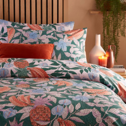 furn. Cypressa Double Jade Duvet Set - Green - Wilko - thumbnail 4