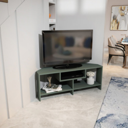 Decorotika Maldives 3 Shelf Green Corner TV Unit - Size: 46.8 x 120 x 19.6cm - Wilko - thumbnail 7