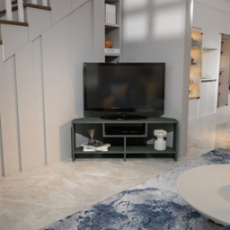 Decorotika Maldives 3 Shelf Green Corner TV Unit - Size: 46.8 x 120 x 19.6cm - Wilko - thumbnail 6