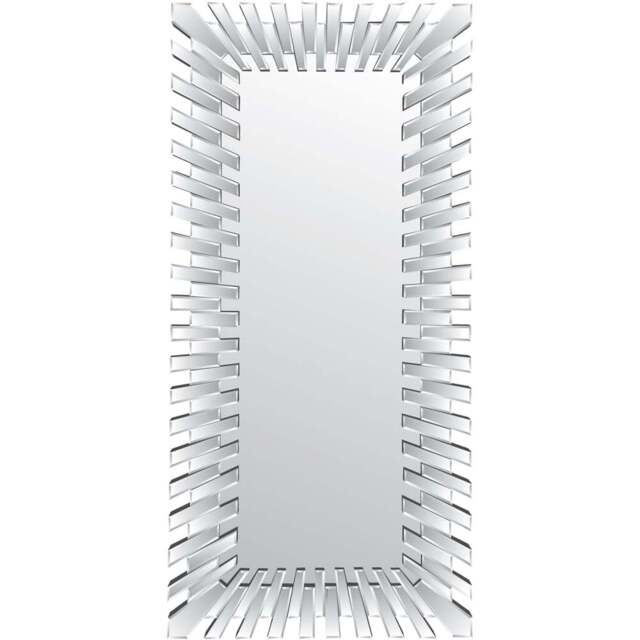 Starburst Stylised All Glass Wall Mirror 170 x 82cm - Black - MirrorOutlet - Wilko - image 1