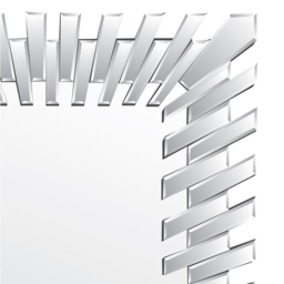 Starburst Stylised All Glass Wall Mirror 170 x 82cm - Black - MirrorOutlet - Wilko - thumbnail 4