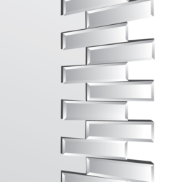 Starburst Stylised All Glass Wall Mirror 170 x 82cm - Black - MirrorOutlet - Wilko - thumbnail 5