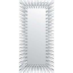 Starburst Stylised All Glass Wall Mirror 170 x 82cm - Black - MirrorOutlet - Wilko