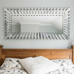 Starburst Stylised All Glass Wall Mirror 170 x 82cm - Black - MirrorOutlet - Wilko - thumbnail 3