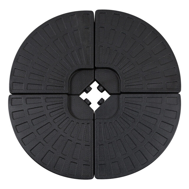 Outsunny 4 PCs Parasol  Base Umbrella - Size: 8 x 48 x 48cm - Black - Wilko - image 1