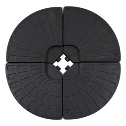 Outsunny 4 PCs Parasol  Base Umbrella - Size: 8 x 48 x 48cm - Black - Wilko - thumbnail 1