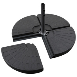 Outsunny 4 PCs Parasol  Base Umbrella - Size: 8 x 48 x 48cm - Black - Wilko - thumbnail 4