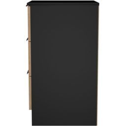 Crowndale Java 3 Drawer Slatt Effect and Black Bedside Cabinet - Wilko - thumbnail 4