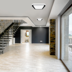 Milagro Quadro Black Ceiling Lamp 230V - Size: 40 x 40 x 7cm - Wilko - thumbnail 4