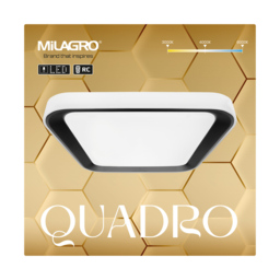 Milagro Quadro Black Ceiling Lamp 230V - Size: 40 x 40 x 7cm - Wilko - thumbnail 5