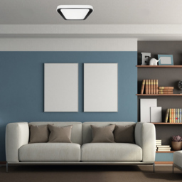 Milagro Quadro Black Ceiling Lamp 230V - Size: 40 x 40 x 7cm - Wilko - thumbnail 3