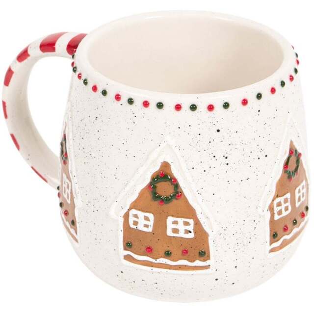 Festive Stone Gingerbread Mug Neutral - Candy Cane Lane - Wilko - image 1