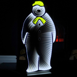 Samuel Alexander Infinity Light Up The Snowman Christmas Decoration 60cm - Size: 60 x 34 x 20cm - White - Wilko