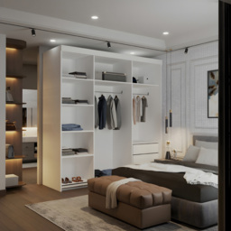 Sliding Wardrobes 4U 2 Sliding Door White Modern Silver Trim Mirrored Wardrobe 200cm - Size: 2 Door - Wilko - thumbnail 5