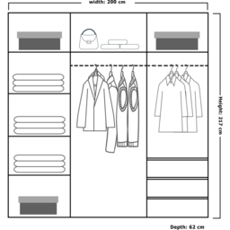 Sliding Wardrobes 4U 2 Sliding Door White Modern Silver Trim Mirrored Wardrobe 200cm - Size: 2 Door - Wilko - thumbnail 6