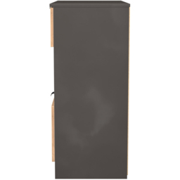 Crowndale Bora 2 Drawer Single Shelf Gold Oak and Graphite Storage Unit - Grey - Wilko - thumbnail 4