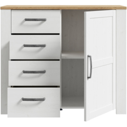 Florence Single Door 4 Drawer Riviera Oak and Navy Chest of Drawers - Multi - Furniture To Go - Wilko - thumbnail 6