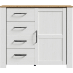 Florence Single Door 4 Drawer Riviera Oak and Navy Chest of Drawers - Multi - Furniture To Go - Wilko - thumbnail 4