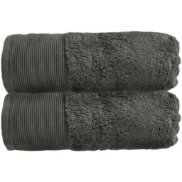 Allure Bath Fashions Bamboo Graphite Luxury Marlborough Hand Towel - Size: 50 x 90cm - Grey - Wilko