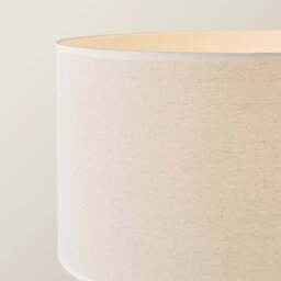 ValueLights Wakefield 2 Shelf White Edge Drum Shade Wooden LED Floor Lamp - Cream - Wilko - thumbnail 4
