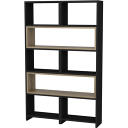 Decorotika Poyraz 8 Shelf Black Oud Oak Bookcase - Size: 150 x 163.5 x 22cm - Multi - Wilko - thumbnail 3