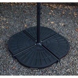 Samuel Alexander 6 Seater Garden Dining Table with Beige Banana Parasol and Base 3m - Black - Wilko - thumbnail 7